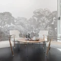 Bellewood harmaa metsatapetti kokoushuoneen muraltapetti Rebel Wallsilta R13054