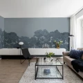 Bellewood sininen metsatapetti olohuoneeseen Rebel Wallsilta R13059