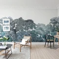Sininen kuvatapetti olohuoneeseen Bellewood Rebel Wallsilta R18637