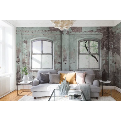 Perspective Manoir teollisuustyylinen ikkunatapetti olohuoneeseen Rebel Wallsilta R14201 image