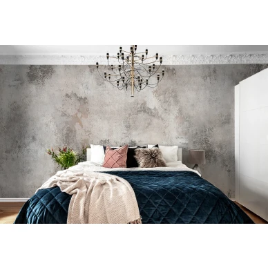 Patina harmaa vintagemuraltapetti makuuhuoneeseen Rebel Wallsilta R12711 image