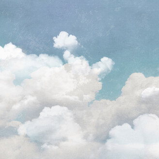 Cuddle Clouds sinivalkoinen pilvitapetti Rebel Wallsilta R14011 image