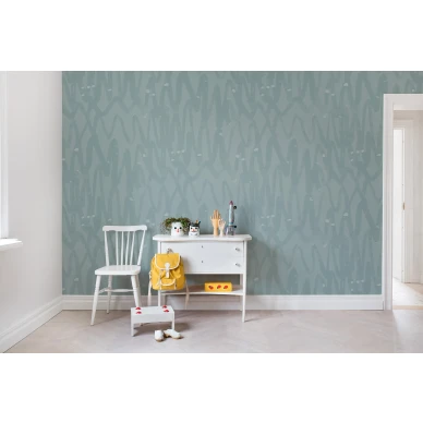 Pulse of Passion mintunvihrea leikkimielinen graafinen muraltapetti Rebel Wallsilta R14094 kuva