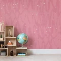Pulse of Passion roosa graafinen muraltapetti lastenhuoneeseen Rebel Wallsilta R14095