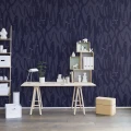 Pulse of Passion sininen graafinen muraltapetti tyohuoneeseen Rebel Wallsilta R14093