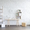 Pulse of Passion valkoinen graafinen muraltapetti tyohuoneeseen Rebel Wallsilta R14092