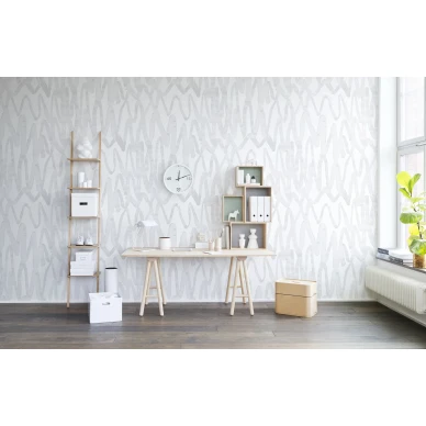Pulse of Passion valkoinen graafinen muraltapetti tyohuoneeseen Rebel Wallsilta R14092 kuva
