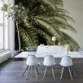 Leaf Love vihrea palmutapetti ruokailuhuoneen muraltapetti Rebel Wallsilta R14001