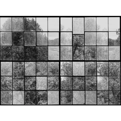 Factory Window harmaa ikkunatapetti Rebel Wallsilta R14382 koko kuvio image