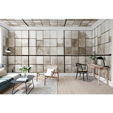 Olohuoneen kuvatapetti Factory Window Rebel Wallsilta R14383 image