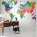 Rainbow World varikas iloinen maailmankartta muraltapetti Rebel Wallsilta R13431