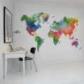 Rainbow World varikas maailmankartta tyohuoneen muraltapetti Rebel Wallsilta R13431