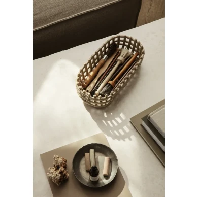 Ceramic Basket ovaali cashmerevarinen keramiikkakori pensseleille Ferm Livingilta image