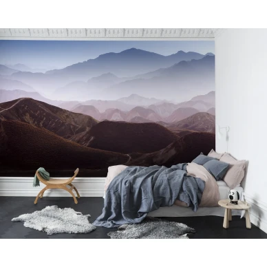 Gradient Mountains rauhallinen varikas vuoritapetti makuuhuoneeseen Rebel Wallsilta R13281 kuva