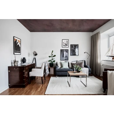 Color Clouds ruskea liila muraltapetti olohuoneen kattoon Rebel Wallsilta R13274 image