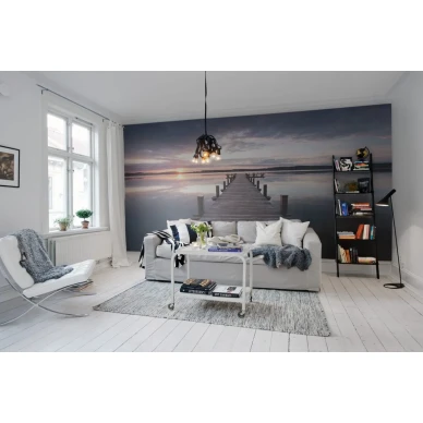 Pier upea auringonlasku muraltapetti olohuoneeseen Rebel Wallsilta R10161 kuva