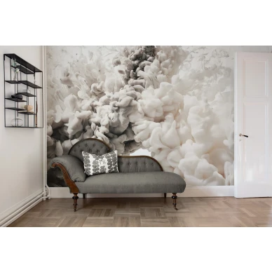 Frozen Moment beige abstrakti valokuvatapetti olohuoneeseen Rebel Wallsilta R15452 image