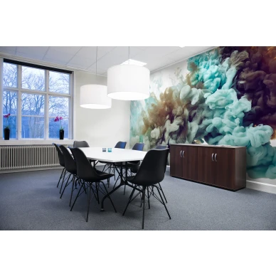 Frozen Moments turkoosi abstrakti valokuvatapetti kokoushuoneeseen Rebel Wallsilta R15451 image