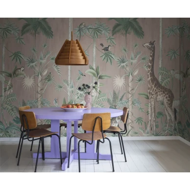 Keittion kuvatapetti Giraffes Stroll Rebel Wallsilta R16796 kuva