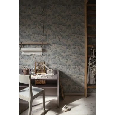 Kristoffer sininen metsatapetti lastenhuoneeseen Sandbergilta S10125 image