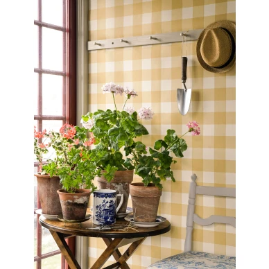 Picnic klassinen keltainen ruudullinen tapetti Langelid von Bromssenilta 20 47 image