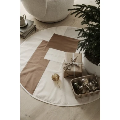 Tonal Christmas Blanket beige joulukuusenmatto moderniin kotiin Ferm Livingilta 1104264681 image