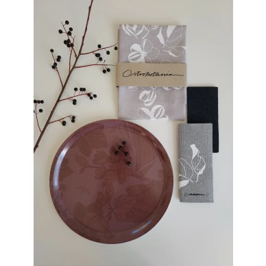 Julpaket fran Osterbotten Rost bricka beige Appelblom kokshandduk och trasor image