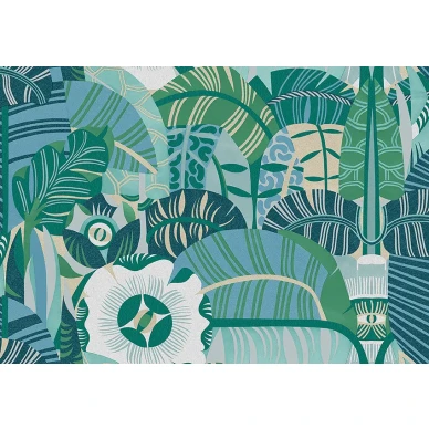 Hypnotic Safari vihrea graafinen tapetti Borastapeterilta 2069 koko kuvio image