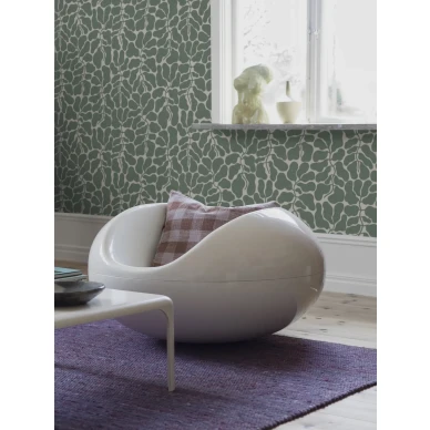 My Secret Garden tiheakuvioinen vihrea lehtitapetti Borastapeterilta 2073 image