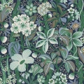 Friviva sininen vihrea kukkatapetti Borastapeterilta 2081