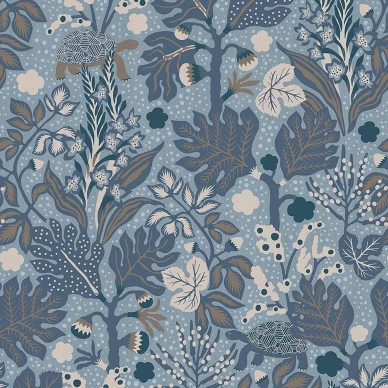 Turgras sininen kukkatapetti Borastapeterilta 2091 image