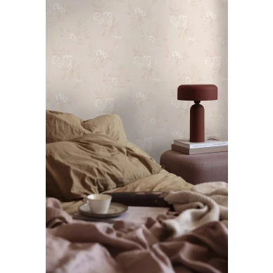 Makuuhuoneen tapetti Doris beige kukkakuvio 7407 image