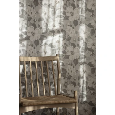 Alfred harmaa eloisa kukkatapetti Borastapeterilta 7410 image