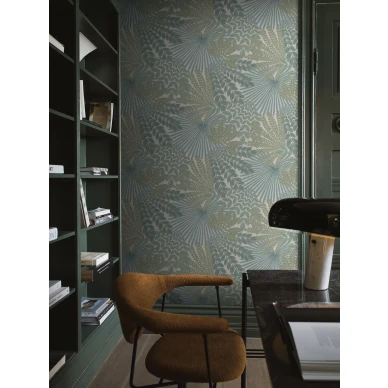 Suurikuvioinen lehtitapetti Velvet Leaves tyohuoneeseen Borastapeterilta 2262 image