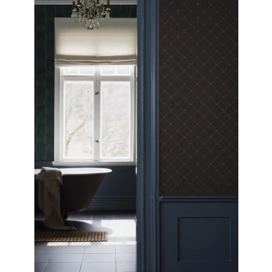 Golden Trellis ruskea kulta salmiakkiruutuinen tapetti Borastapeterilta 2264 image