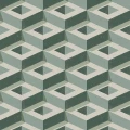 Boxes sininen vihrea geometrinen tapetti Borastapeterilta 2281