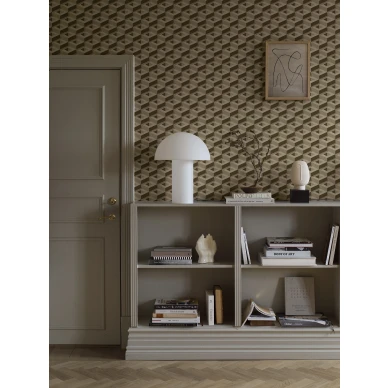 Olohuoneen tapetti Boxes beige ruskea geometrinen kuvio Borastapeterilta 2280 image