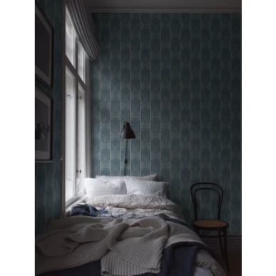 Sininen tapetti Staircase geometrisella kuviolla Borastapeterilta 2282 kuva