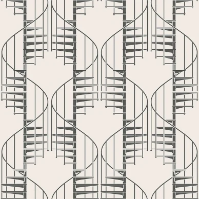 Staircase mustavalkoinen geometrinen tapetti Borastapeterilta 2283 kuva