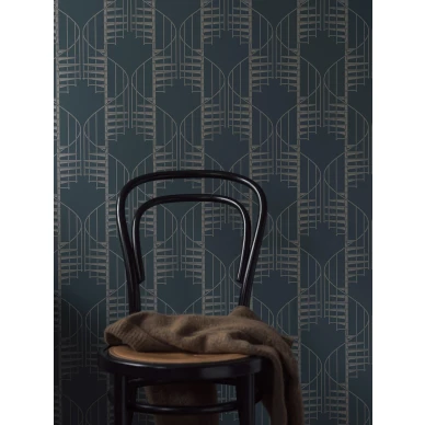 Staircase sininen hauska geometrinen tapetti Borastapeterilta 2282 kuva