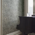 Olohuoneen tapetti Travertine harmaa sininen vihrea marmorikuvio Borastapeterilta 2288