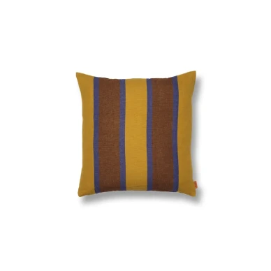 Limenvihrea ruskea raidallinen tyyny Grand Cushion Ferm Livingilta image