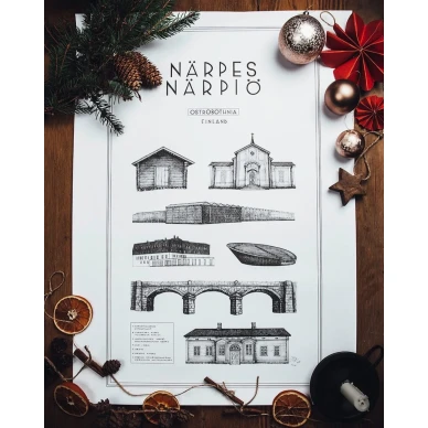 Narpes Narpio kaupunkijuliste By Julia Back kuva Patricia Rosengard kuva