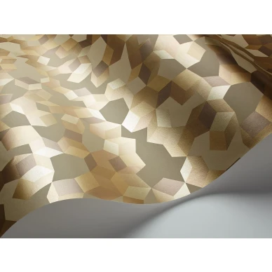 Beige kullanvarinen geometrinen tapetti Cole et Sonilta Ingot 107 5023 kuva