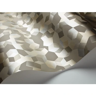 Ruskea hopanvarinen geometrinen tapetti Cole et Sonilta Ingot 107 5025 kuva