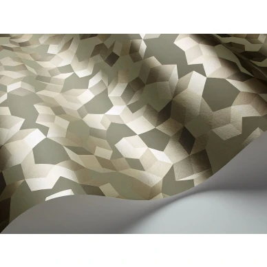 Vihrea gilvervarinen geometrinen tapetti Cole et Sonilta Ingot 107 5024 kuva