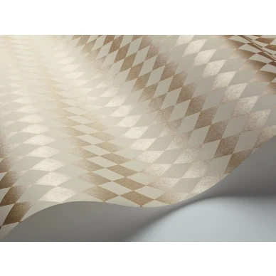 Cole et Sonin salmiakkitapetti beige kulta ruudullinen Titania 103 14060 kuva