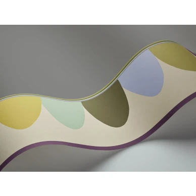 Cole et Sonin leikkimielinen liila vihrea tapettiboordi Scaramouche 103 8028 kuva