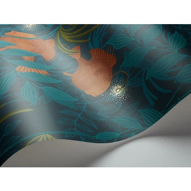 Cole et Sonin sininen oranssi kalatapetti Nautilus 103 4019 image