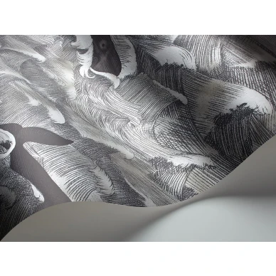 Cole et Sonin tummanharmaa valastapetti hopeametallivareilla Melville 103 1005 image